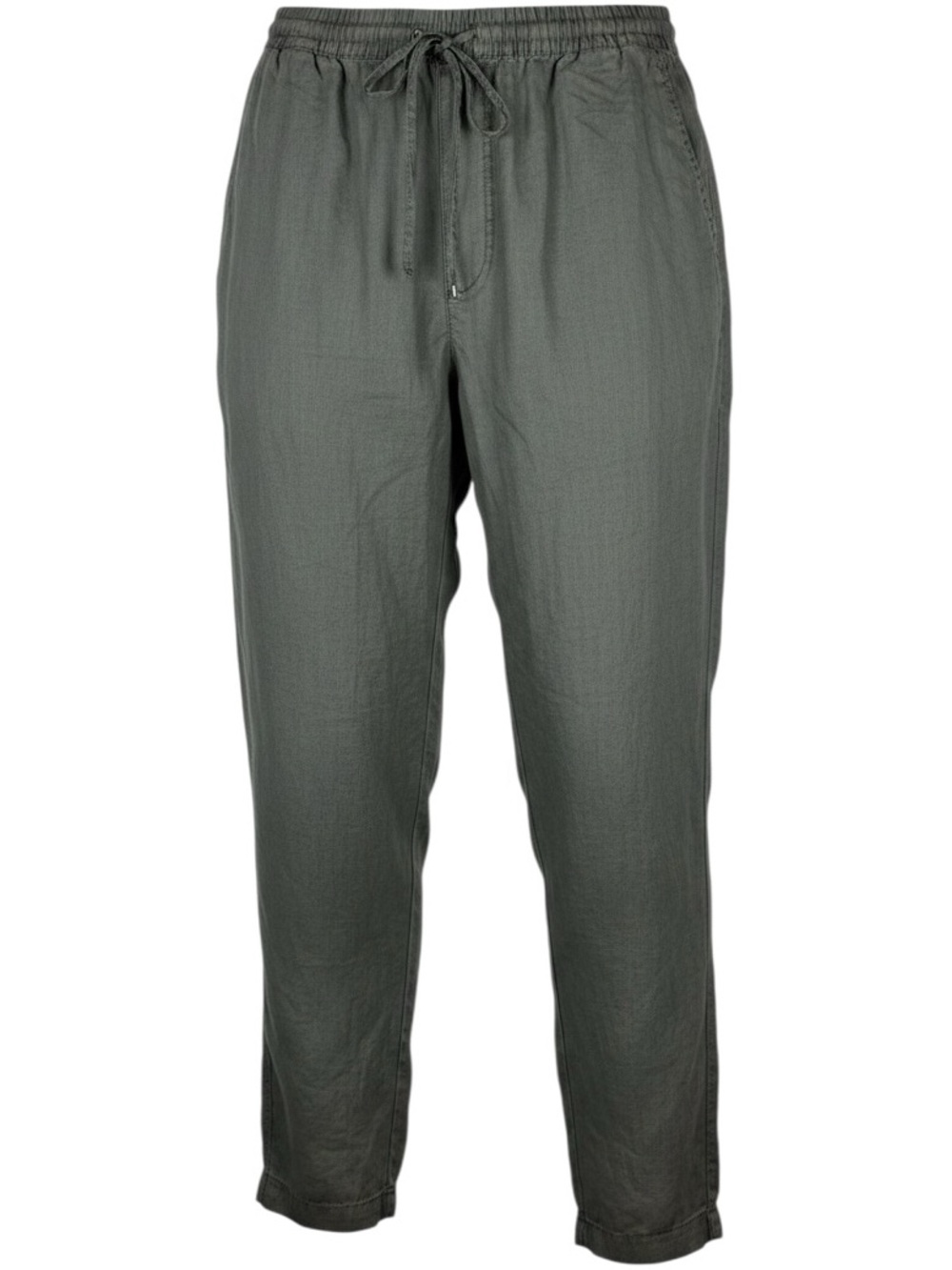 H&M Gray 100% Linen Drawstring Elastic Waist Relaxed Pants Coastal Grandma XXL